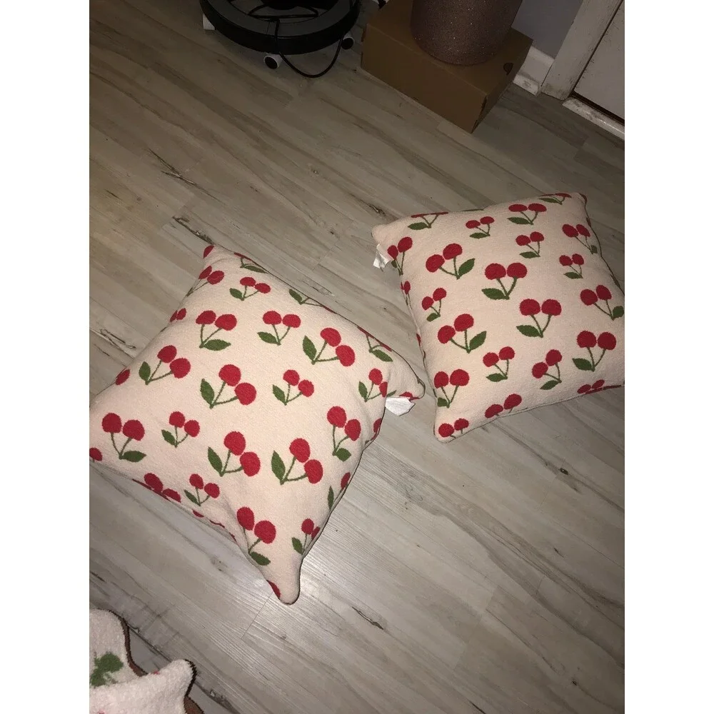 Cherries blanket and pillow bundle